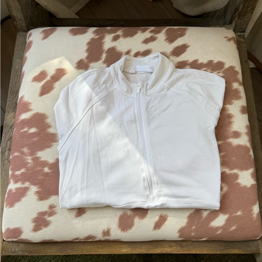 Lululemon White Long Sleeve Half-Zip Jacket